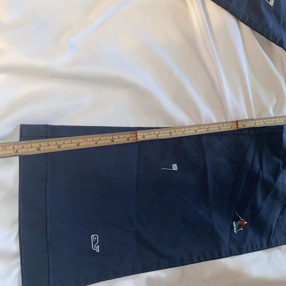 Vineyard Vines Pants Mens 35X32 Blue Slim Fit Breaker Ski Embroidered Chino NWT - Picture 8 of 16